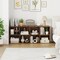 48” Wide Rustic Brown 8-Cube Storage Organizer Shelf for Living Room Bedroom or Office